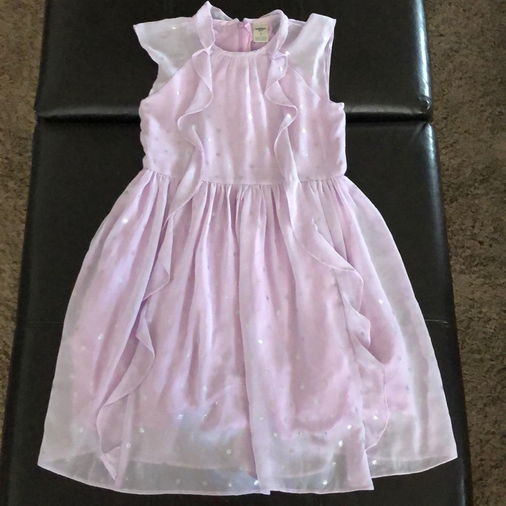 Girls Lavender Ruffle Sleeveless Dress Sz 7